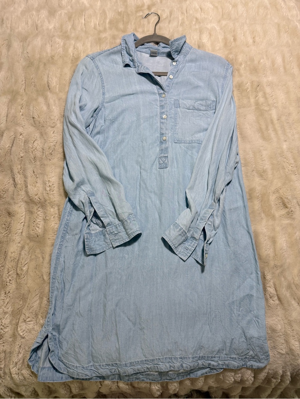 Women’s Old NavyLight Wash Denim Chambray Shirt Dress Size Medium